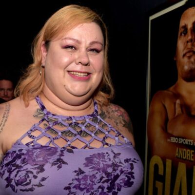 Robin Christensen-Roussimoff at the premiere of the HBO documentary, "Andre The Giant"