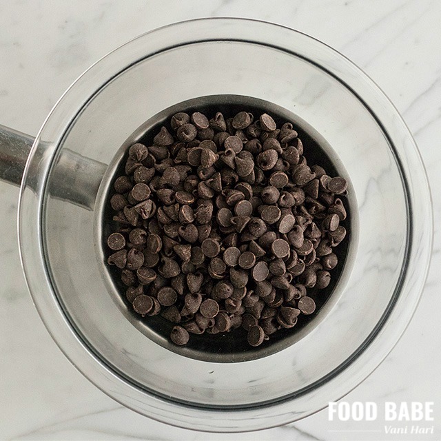 Image of a bowl full of chocolate chips.