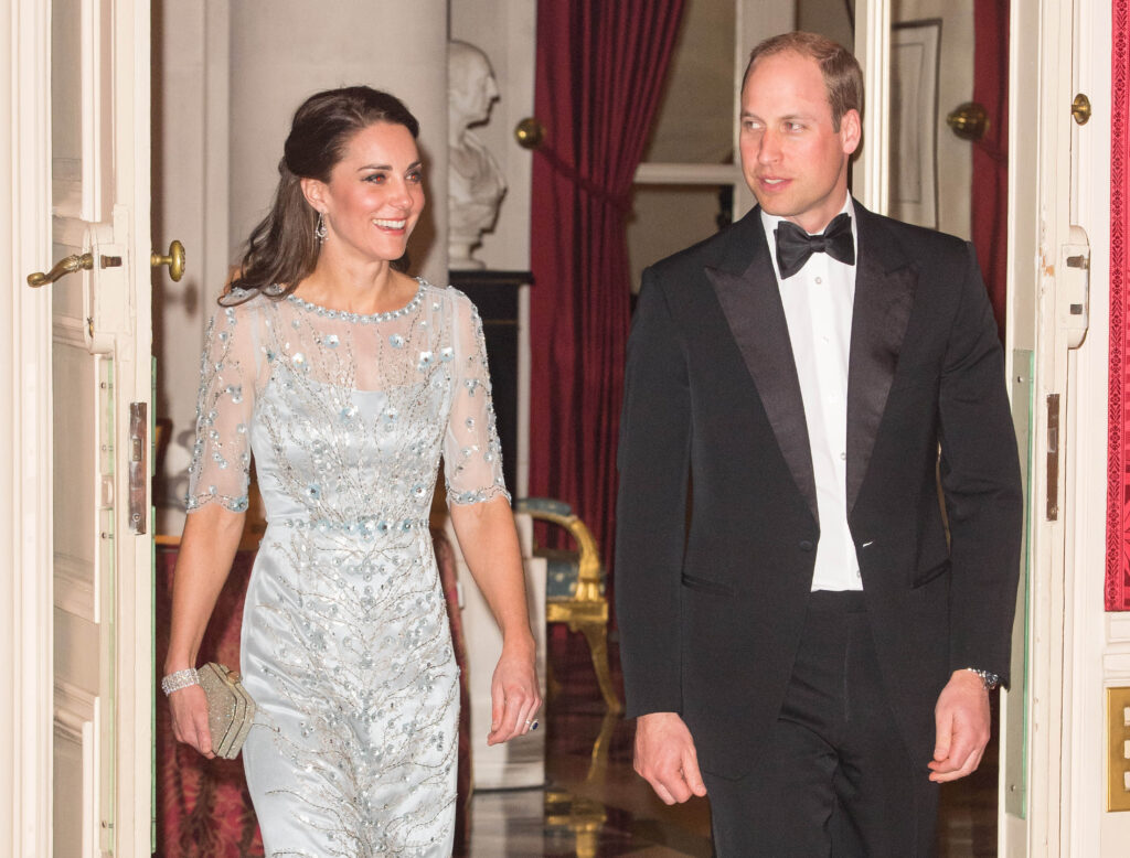 PARIS, FRANCE - MARCH 17: Catherine, Duchess of Cambridge and Prince William, Duke Of Cambridge attend a dinner dressed formally
