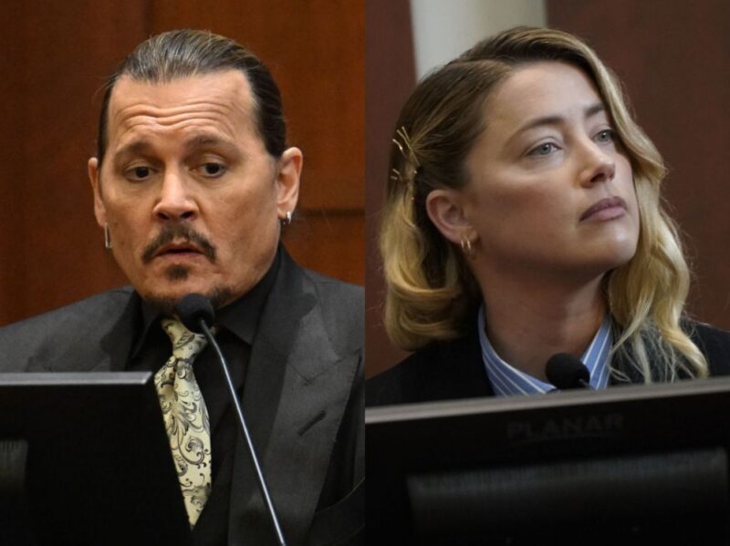 Johnny Depp and Amber Heard at defamation trial