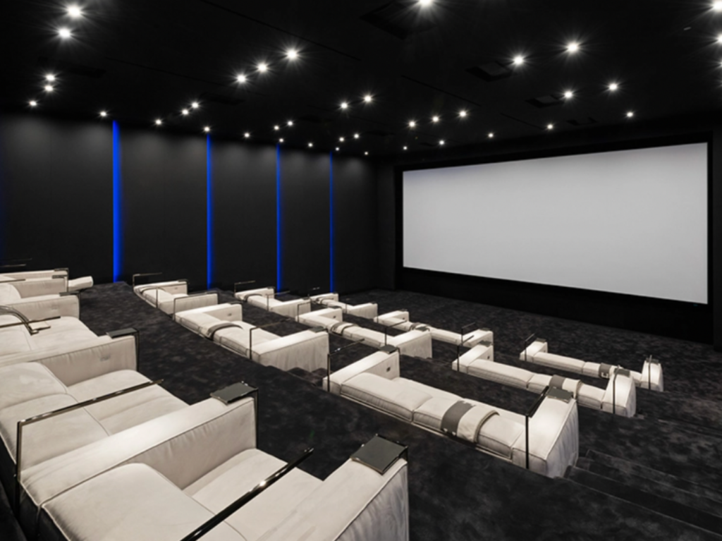 The inside of a theater room inside megamansion called "the one"